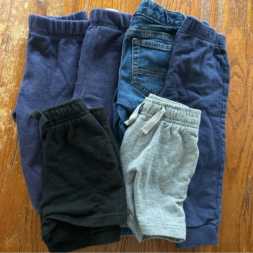 Cat & Jack Kids Sweatpants & Joggers Set - Black, Gray, Blue, Denim 18m